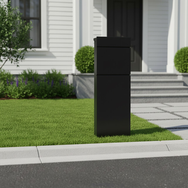 4gardenz ® vrijstaande brievenbus gegalvaniseerd staand met slot - 3442279 large