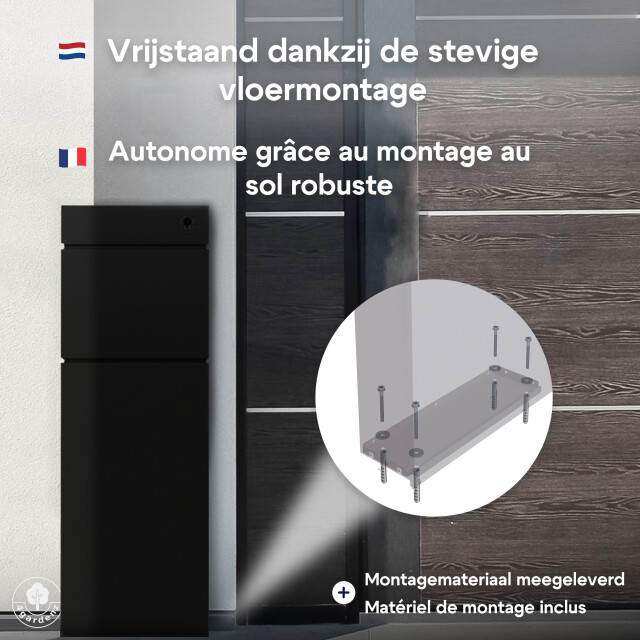 4gardenz ® vrijstaande brievenbus gegalvaniseerd staand met slot - 3442279 large