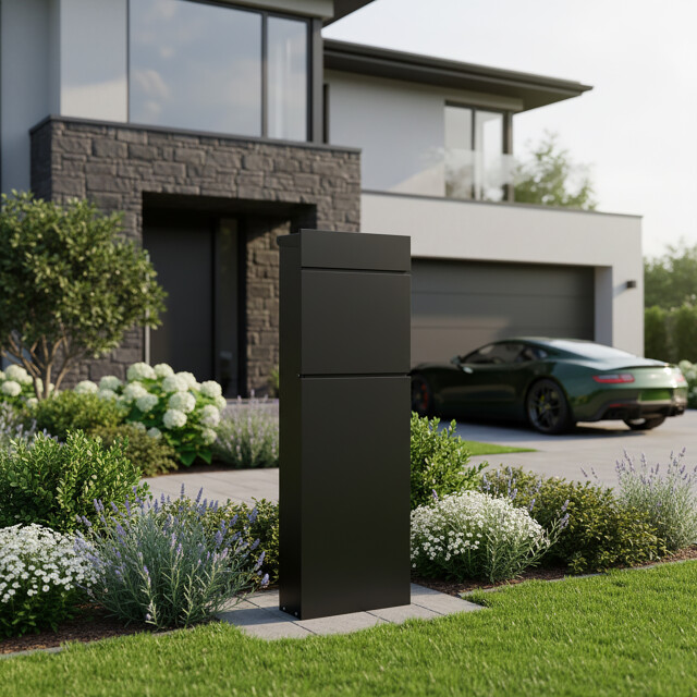 4gardenz ® vrijstaande brievenbus gegalvaniseerd staand met slot - 3442279 large