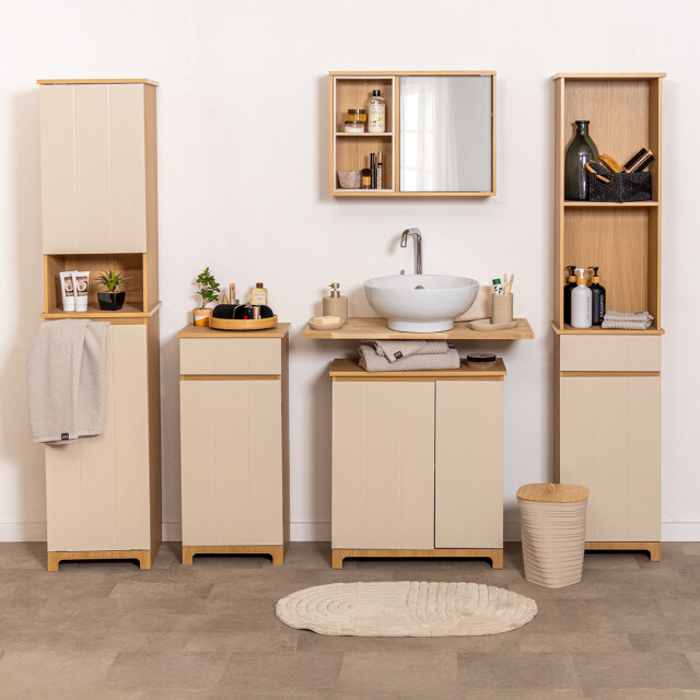 4bathroomz Trente badkamerkast halfhoog 83 cm hoog / beige 3515761 large
