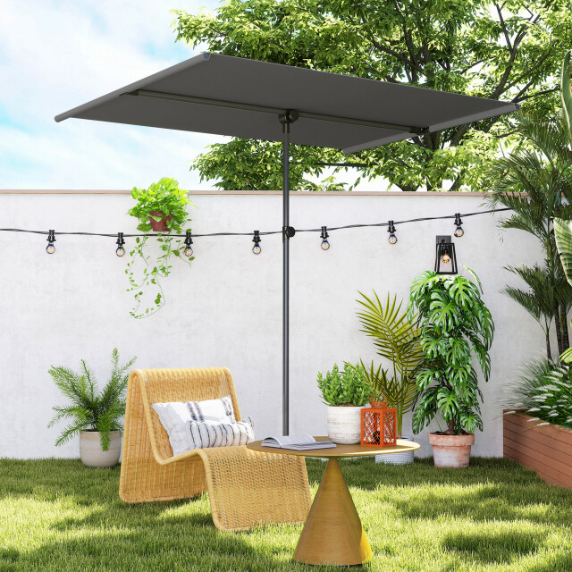 4goodz Parasol 180 graden draaibaar en hoogte verstelbaar 150x205cm - 3515753 large