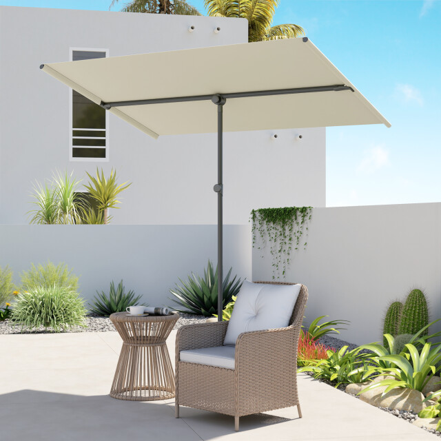 4goodz Parasol 180 graden draaibaar en hoogte verstelbaar 150x205cm - 3515758 large