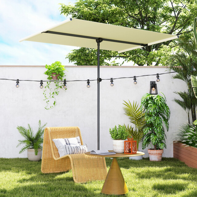 4goodz Parasol 180 graden draaibaar en hoogte verstelbaar 150x205cm - 3515758 large