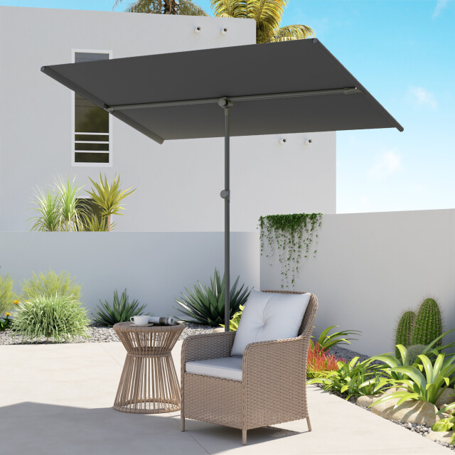 4goodz Parasol 180 graden draaibaar en hoogte verstelbaar 150x205cm - 3515753 large