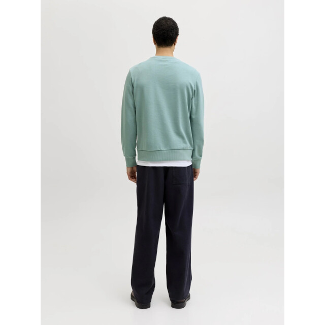 Jack & Jones Heren trui jjelogo sweatshirt logo print turquoise 12288925-Mineral Blue large