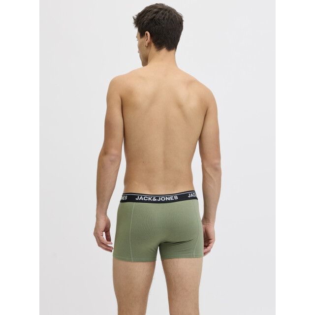 Jack & Jones Heren boxershorts trunks jactimothy 5-pack effen groen/donkerblauw/zwart 12294848-Sea Spray large