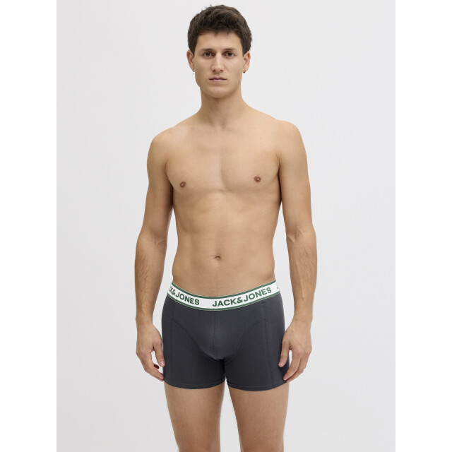 Jack & Jones Heren boxershorts trunks jacnolan 5-pack effen groen/donkerblauw 12294700-Rain Forest large