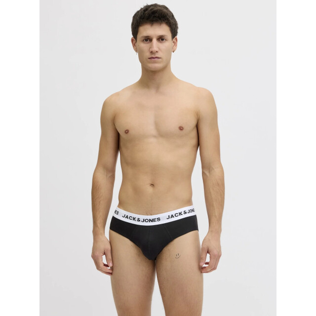 Jack & Jones Heren slips casual briefs jacmason 3-pack effen 12291555-Black large