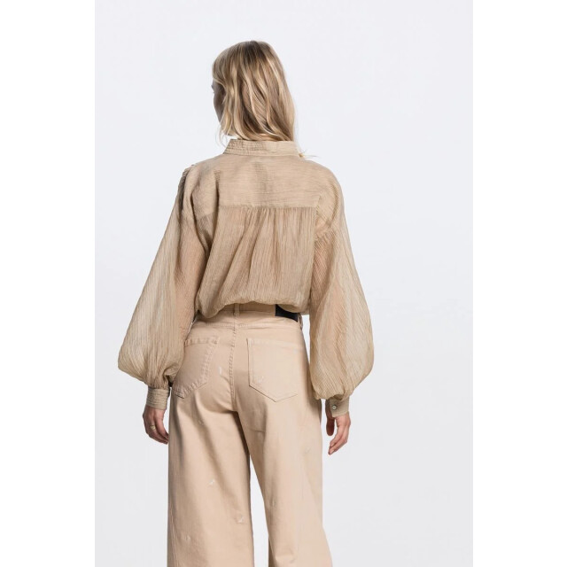 Jansen Amsterdam Nadine 755 lp baloon blouse sand 755 LP large