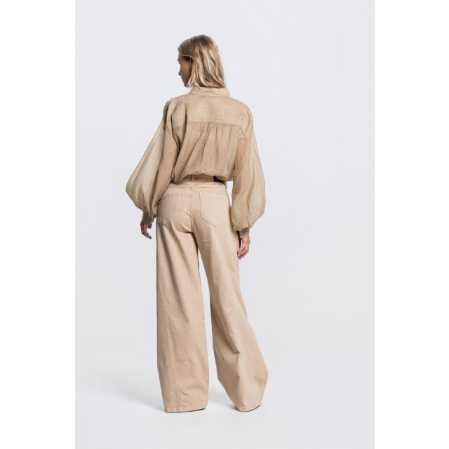 Jansen Amsterdam Nadine 755 lp baloon blouse sand 755 LP large