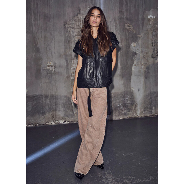 Haute L'Amitié Haute l’amitié drew barrel panel tall jeans camel 9865182609736 large