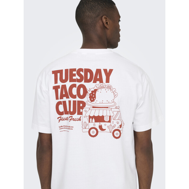 Only & Sons Onsfred life foodie rlx ss tee 22037478 large