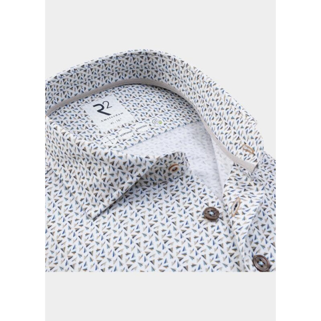 R2 Amsterdam Casual hemd lange mouw blue paper plane print 132.wsp.003/045 203685 large