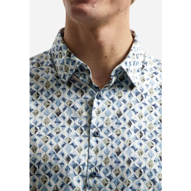 No Excess Shirt allover printed blue 31430216-030 large