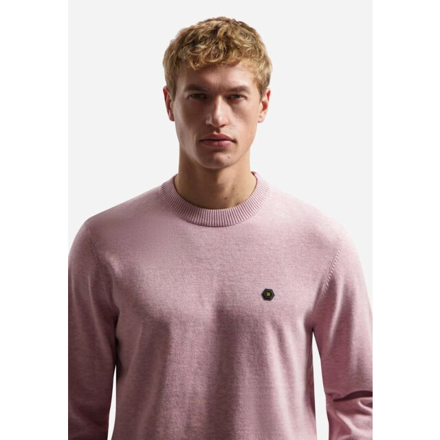 No Excess Pullover crew neck melange light mauve 31210190SN-346 large