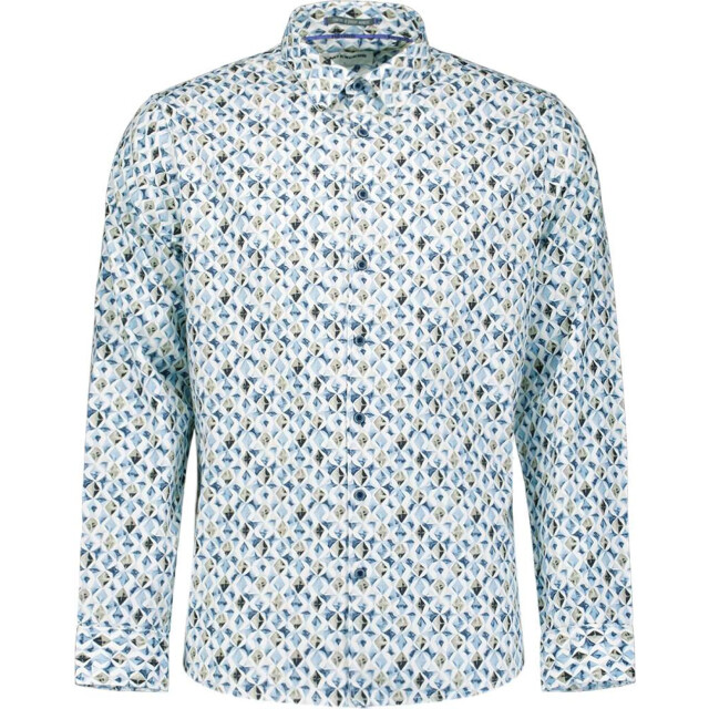 No Excess Shirt allover printed blue 31430216-030 large