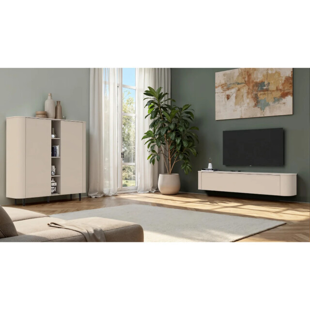 CaliCosy Hangend tv-meubel met 1 klepdeur kasjmier l 180 cm bora 3516914 large