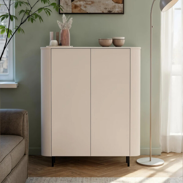 CaliCosy Opbergmeubel 2-deurs afgeronde randen cashmere l 130,1 cm bora 3516944 large