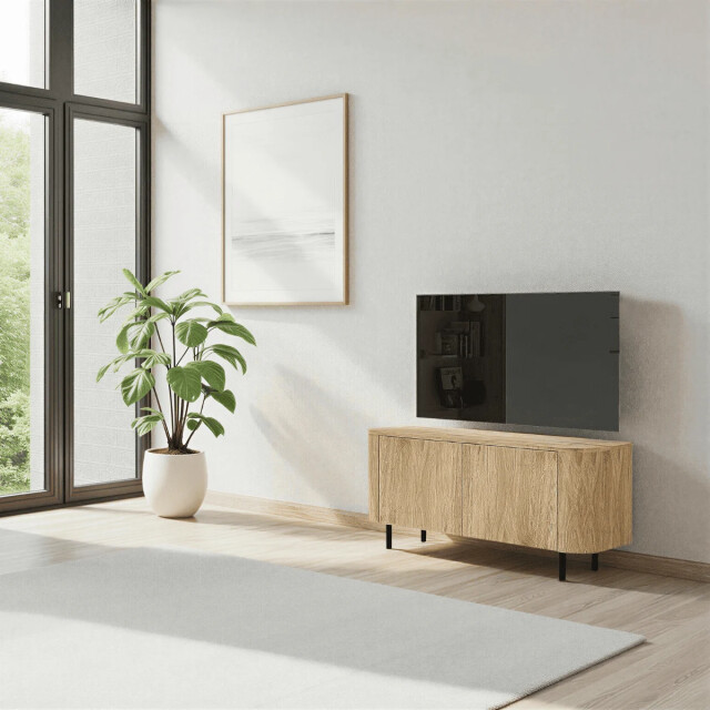 CaliCosy Tv-meubel 2 deuren afgeronde randen eikendecor l130,1 cm lucia 3516923 large