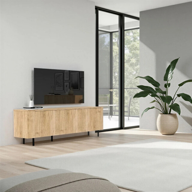 CaliCosy Tv-meubel 3 deuren afgeronde randen eikendecor l180,2 cm lucia 3516924 large