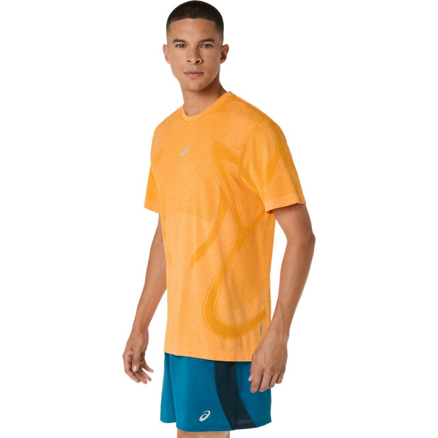 Asics road seamless ss top hardloop t-shirt korte mouw zomer heren - 074763_470-L large