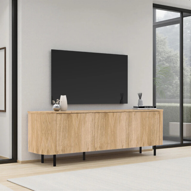CaliCosy Tv-meubel 3 deuren afgeronde randen eikendecor l180,2 cm lucia 3516924 large