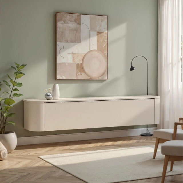 CaliCosy Hangend tv-meubel met 1 klepdeur kasjmier l 180 cm bora 3516914 large