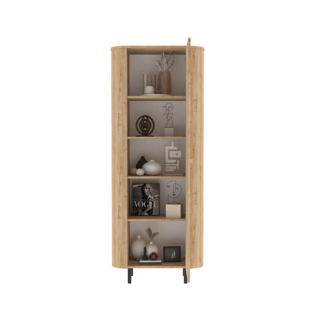 CaliCosy Dressoir met 1 deur afgeronde randen eikendecor hoogte 200 cm lucia 3516948 large