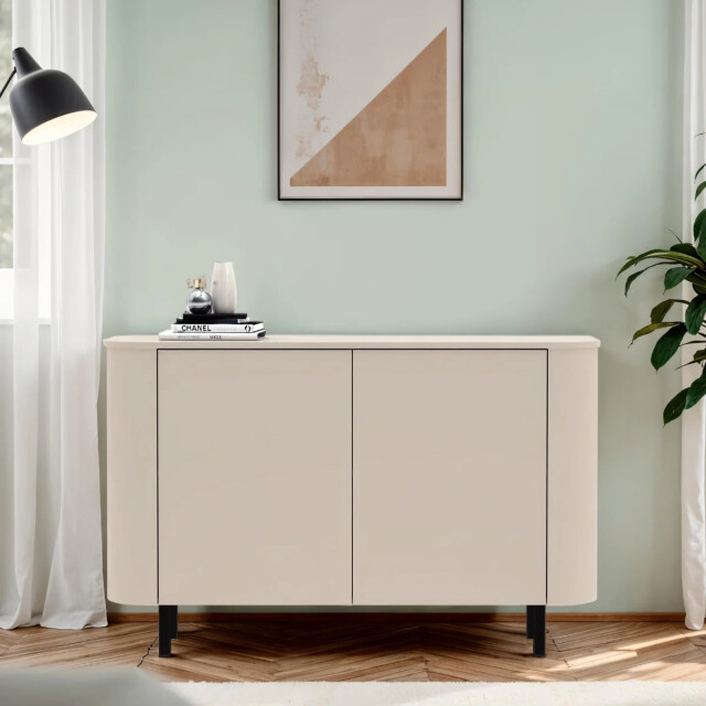 CaliCosy Dressoir met 2 deuren afgeronde randen kasjmier l130,1 cm bora 3516918 large