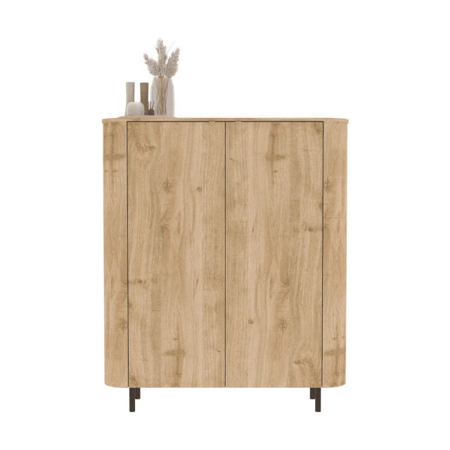 CaliCosy Dressoir met 2 deuren afgeronde randen eiken decor l130,1 cm lucia 3516947 large