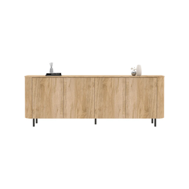 CaliCosy Dressoir met 4 deuren afgeronde randen eikendecor l 230 cm lucia 3516920 large