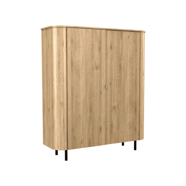 CaliCosy Dressoir met 2 deuren afgeronde randen eiken decor l130,1 cm lucia 3516947 large