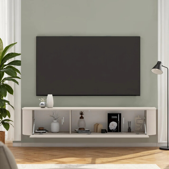 CaliCosy Hangend tv-meubel met 1 klepdeur kasjmier l 180 cm bora 3516914 large
