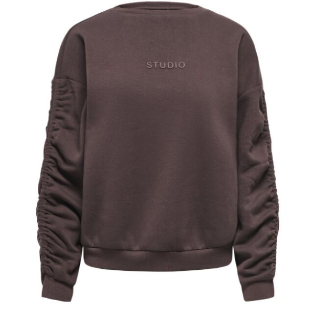 Only Onlsweat l/s ruched crew swt 15382073 large