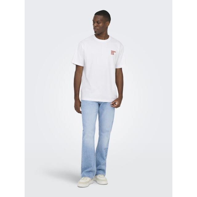 Only & Sons Onsfred life foodie rlx ss tee off-white 5339.02.0078 large