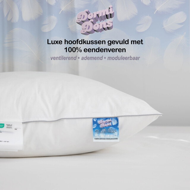 Fabiola Dormi medium veren hoofdkussen set van 2 stuks downpass 3060081 large