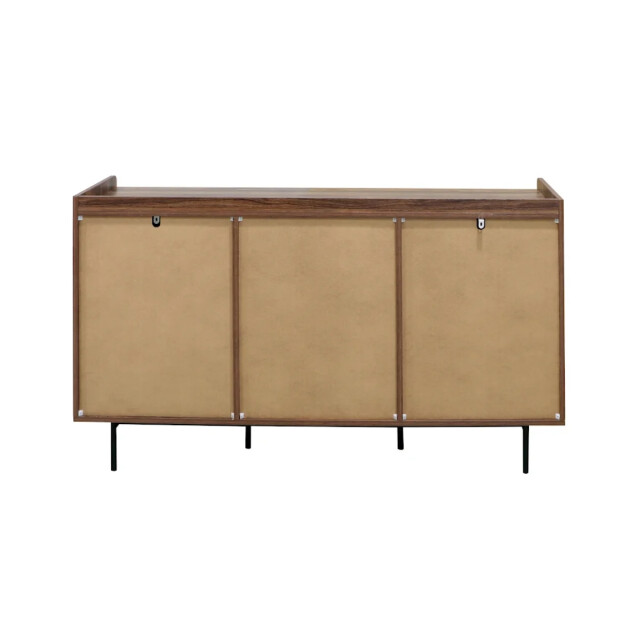 CaliCosy Dressoir notenhoutdecor 2 deuren, 3 lades met stoffen fronten b140 cm jetson 3518420 large