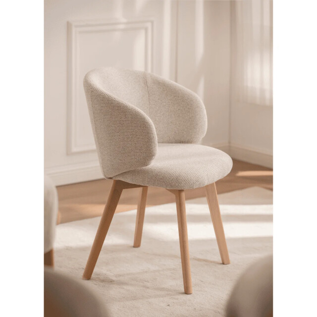 CaliCosy Stoelen set van 2, stof en massief houten poten h79 cm solÈne 3518555 large