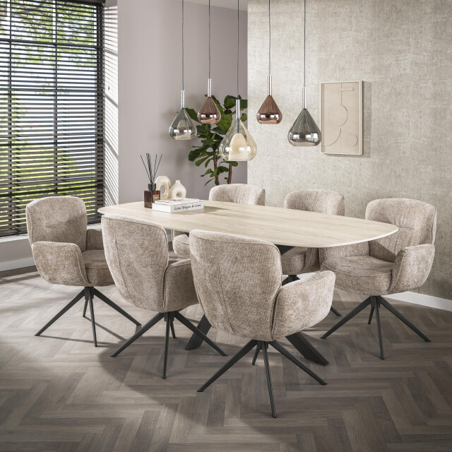 Hoyz armstoel forza draaibaar set van 2 hoven zand 3491475 large