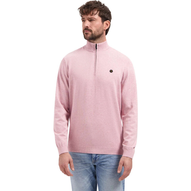 No Excess Pullover stand up collar half zip m light mauve 31210195SN-346 large