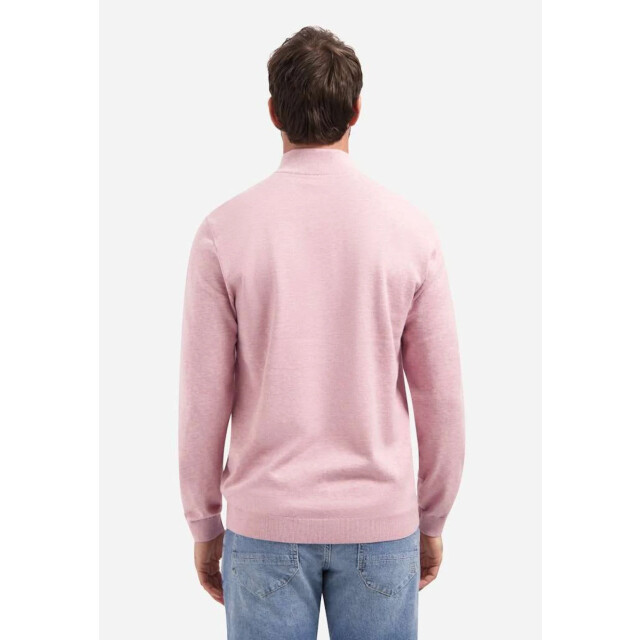 No Excess Pullover stand up collar half zip m light mauve 31210195SN-346 large