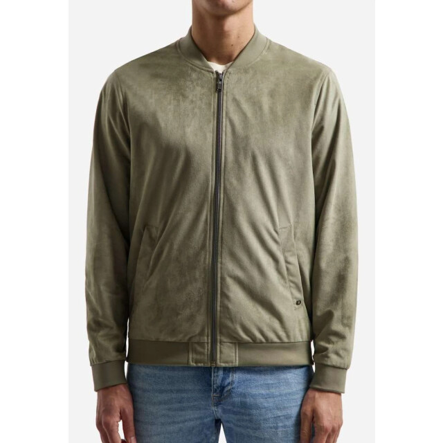 No Excess Jacket short fake suede light moss 31630213-197 large