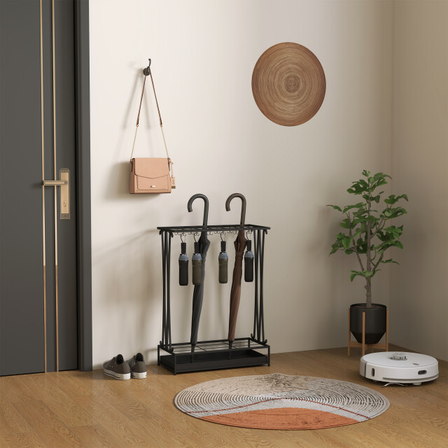 4goodz Grote paraplustandaard staal 24 haken en 21 vakken staal 3519658 large