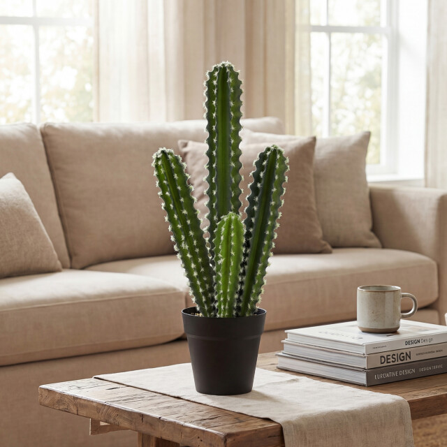 4goodz Kunstplant cactus 53 cm groot met pot realistisch groen 3519665 large