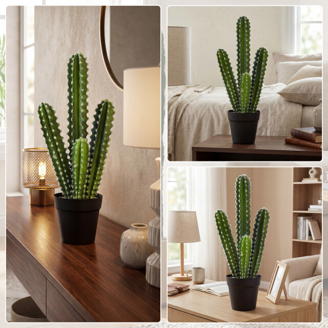 4goodz Kunstplant cactus 53 cm groot met pot realistisch groen 3519665 large