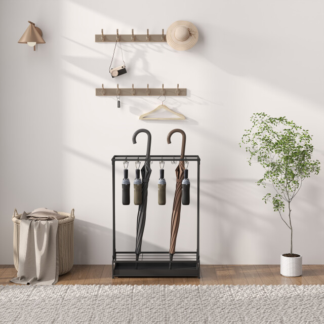 4goodz Grote paraplustandaard staal 24 haken en 21 vakken staal 3519658 large