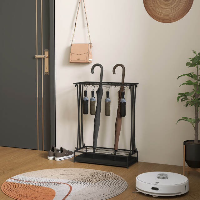 4goodz Grote paraplustandaard staal 24 haken en 21 vakken staal 3519658 large