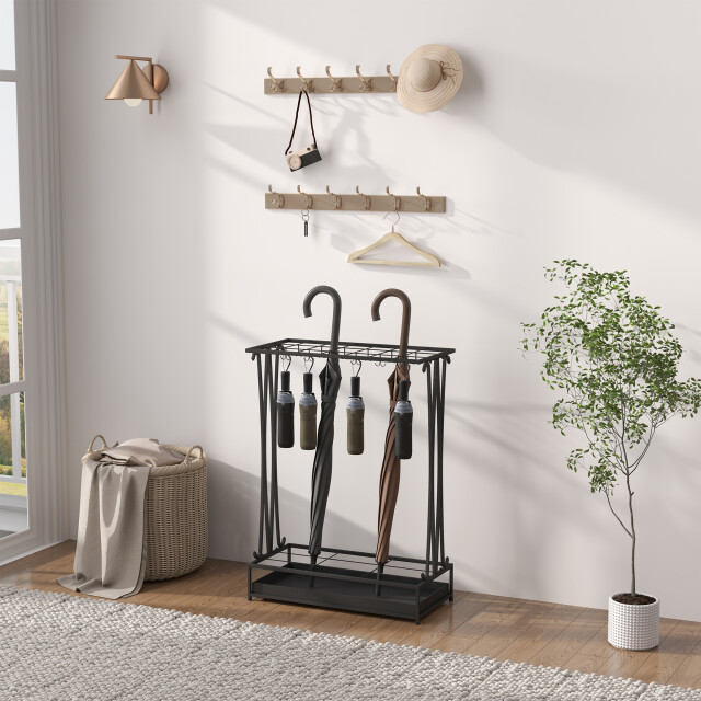 4goodz Grote paraplustandaard staal 24 haken en 21 vakken staal 3519658 large