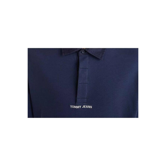 Tommy Hilfiger Herenpolo met kleurblok en lange mouwen UTNA612_navybluewhitered large