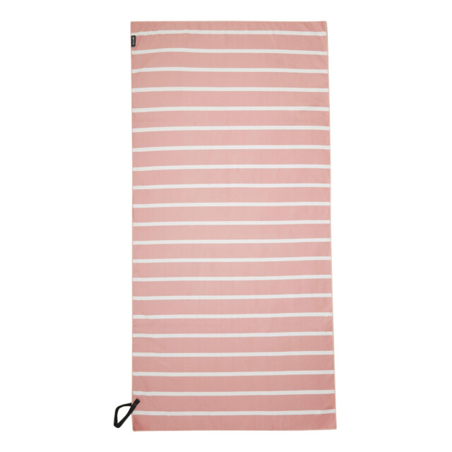 Regatta Gestreepte microvezel strandhanddoek UTRG9533_seashellpinkwhite large